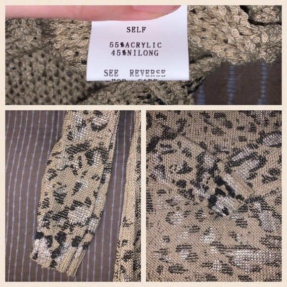 Wild Leopard Print Cozy Knit Sweater Mocha - Picture 7 of 7